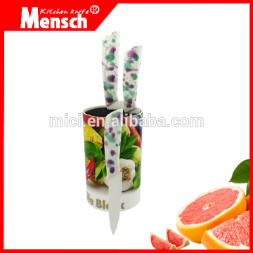 3pcs ceramic handle cutlery knife set