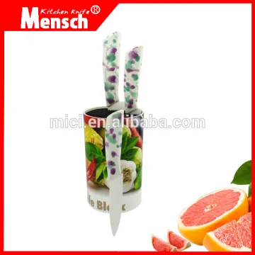 3pcs ceramic handle cutlery knife set