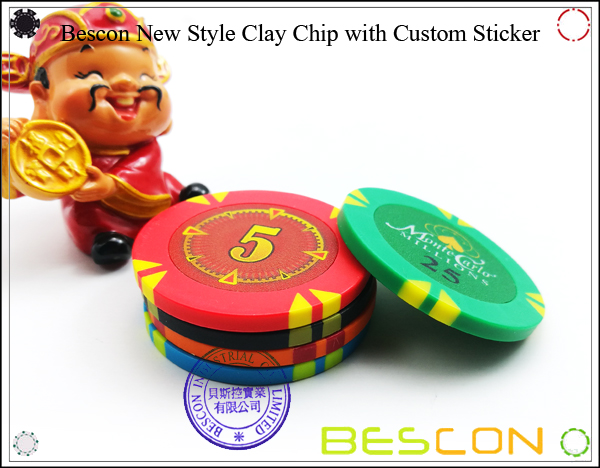 Bescon New Style Clay Chip with Custom Sticker-2