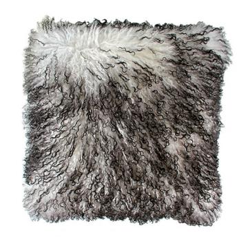 18" x 18" Tibetan Lamb Fur Pillow Single Sided Fur Many Colors