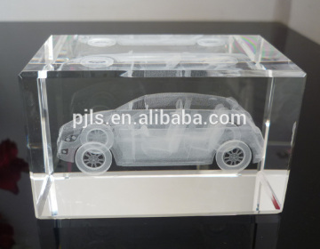 newest fashion cheap 3d laser engraved crystal block for sale
