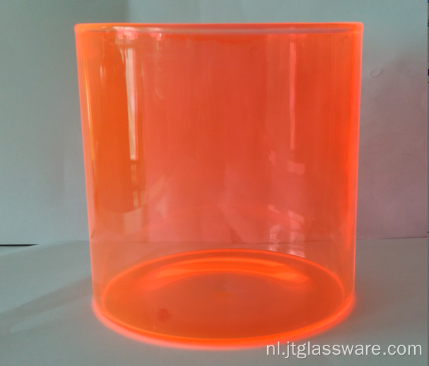 Cilinder Color Storage Jar met bamboe deksel