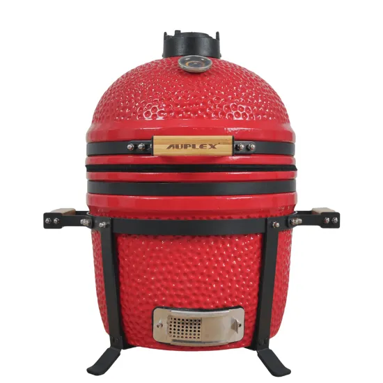 Auplex 15 Inch Ceramic Vertical Smoker Grill for Outdoor BBQ