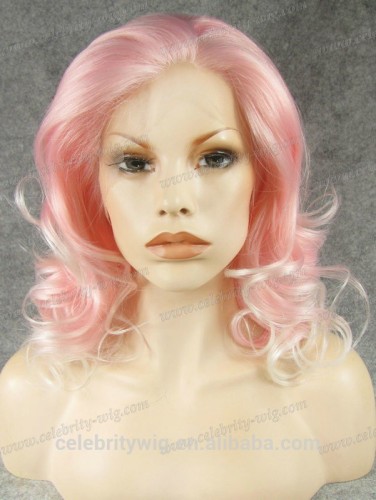 Cosplay wig ombre color lolita style lace front hair synthetic box braid wig