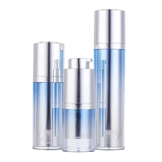 30ml Clear Plastic Vacuum Bottle & 50ml ABS Emulsion Bottle for Cosmetic Packaging