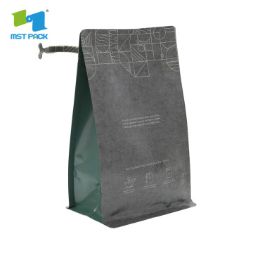 block bottom kraft paper bag with round bottom