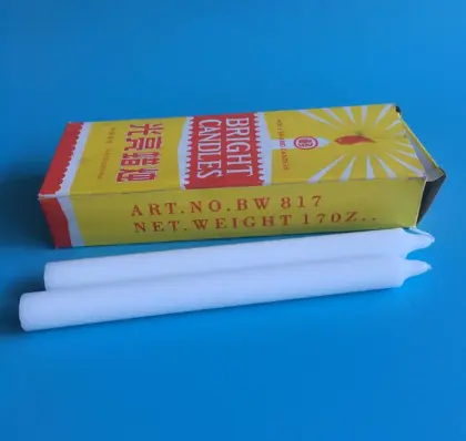 Bright white holy brand happiness candles