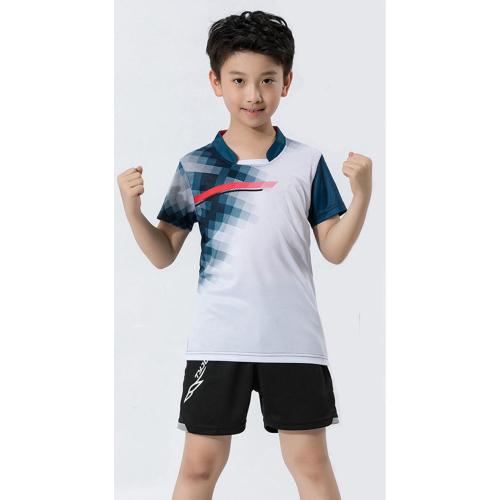 Badminton shirt for boys in functional fabric