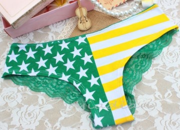 2014 brazil world cup national flag sexy female underwear