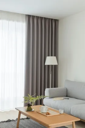 Simple high-end cotton and linen curtains