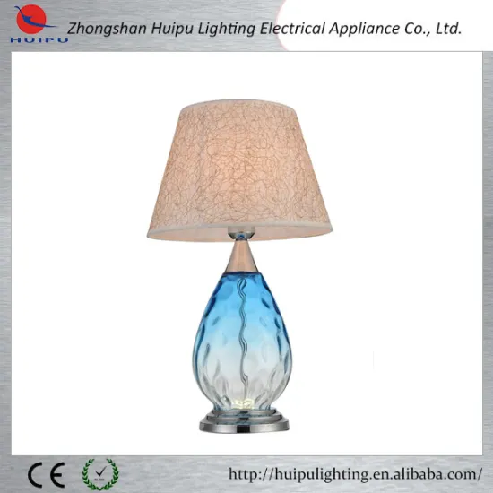 Energy Saving Light Source hotel decoration and bule glass online shop table lamp