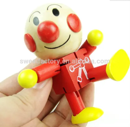 Anpanman puppet toy,Wooden doll toy,Funny mini wooden doll toy for kids