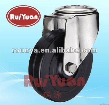 3" 4" 5" Caster Wheels With Swivel Base rubber wheels