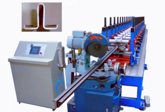 Elevator rail profile roll forming machine