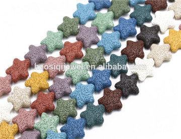 Forma de estrela de alta qualidade solto pedra do grânulo natural grande lave pedra rocha vulcânica para fazer jóias