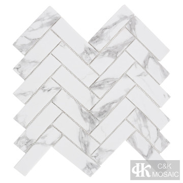 Marble and Glass Mosaic Tile for Wall Decor