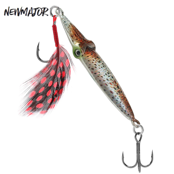Newmajor 21G 6,6 cm Metallfischerei Köder - lebensechter Tintenfisch Köder Wobbler