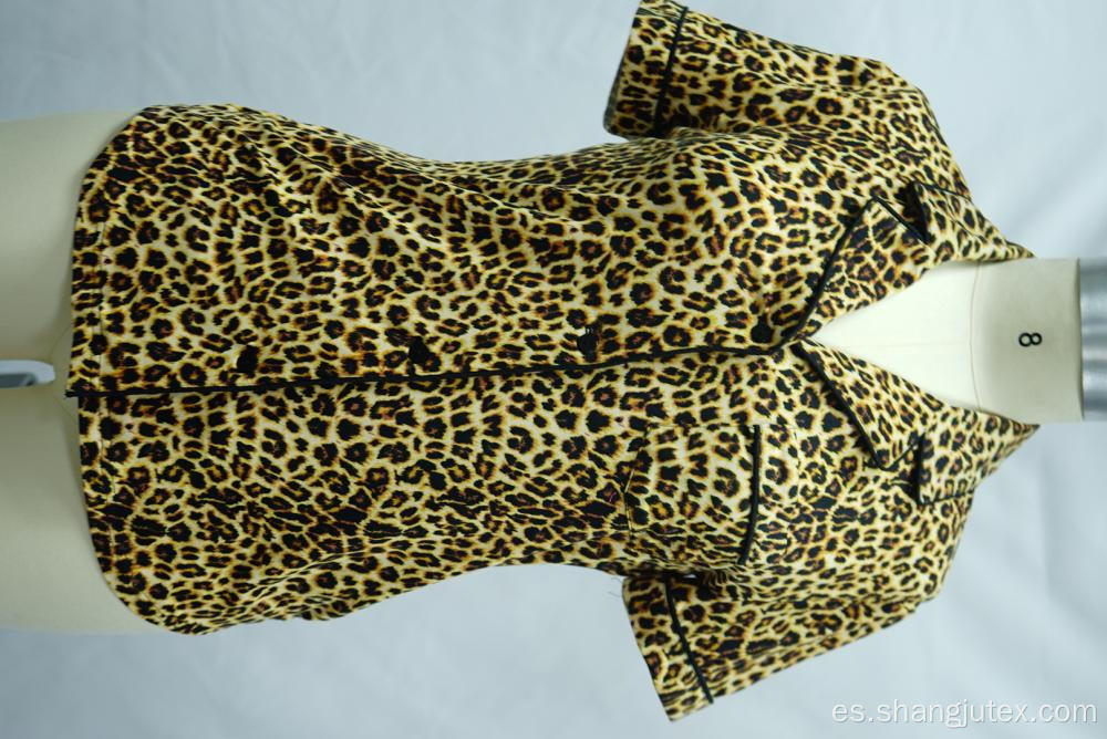 Camisa de estampado de leopardo para mujeres