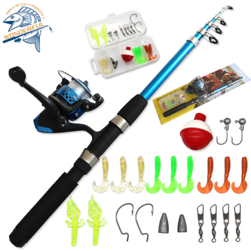 1.8m Hard Solid Kids Salt Water Fishing Lure & Spinning Rod Kit