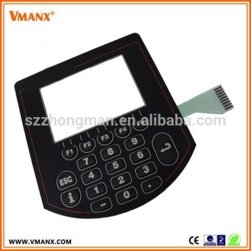 Clavier en caoutchouc silicone avec membrane transparente