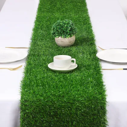 Synthetic Grass Table Runners for Wedding and Party Decor