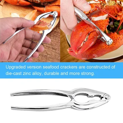 Crab Crackers and Tools,17 Pcs Seafood Tools Set Includes Lobster Shellers, Crab Leg Forks and Seafood Scissors