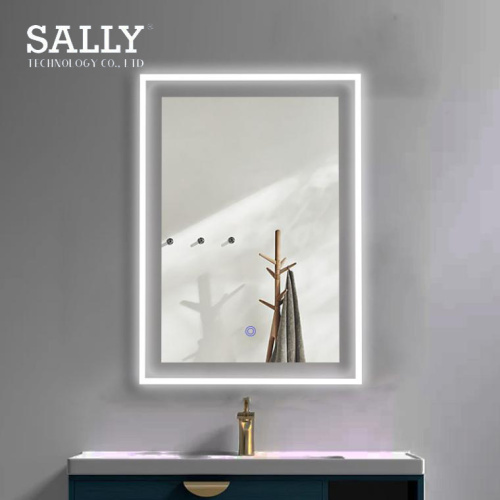 Miroir de salle de bain LED à fonction de mémoire à intensité réglable verticale SALLY