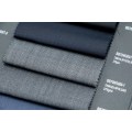 Dark Grey 70% Wool Striped Fabric
