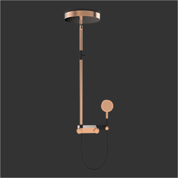 High End Rose Gold Thermostatic Brass Shower Column