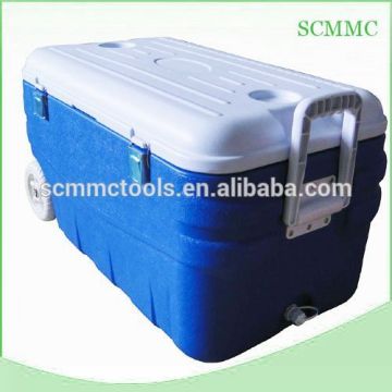 Camping/Fishing Cooler Box 80L Plastic Portable Insulated Ice Cage on wheel