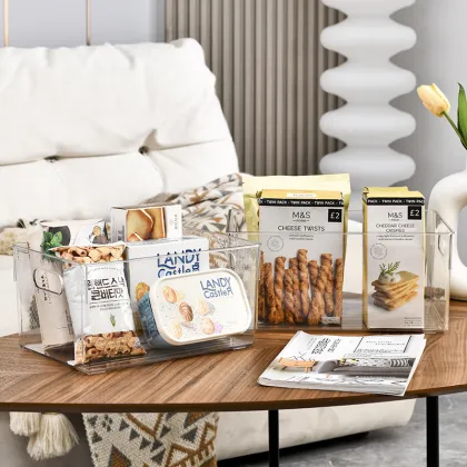 Transparent PET Book and Snack Storage Box - No Lid