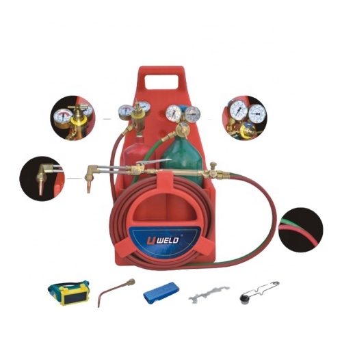 Kagamitan sa welding portable oxygen acetylene welding cutting torch tank kit UW-1515A