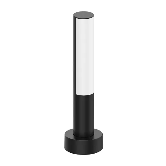 Portable LED Desk Lamp: Stylish White and Black Night Light for Bedroom and Living Room