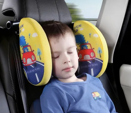 Comfortable Car Seat Side Headrest Pillow for Kids' Travel Sleep