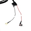 Cablaggio di alimentazione per fusibile automobilistico con terminale a forcella e connettore maschio BMW 2P da 1700 mm