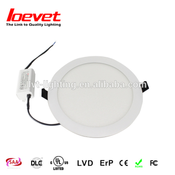 Recessed IP64 waterproof round panel light with 85lm/w