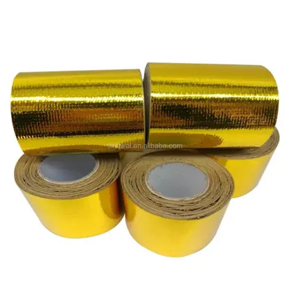 Newest Price Wholesale Custom Golden Aluminium Foil Tape Gold Color Aluminum Masking Tape