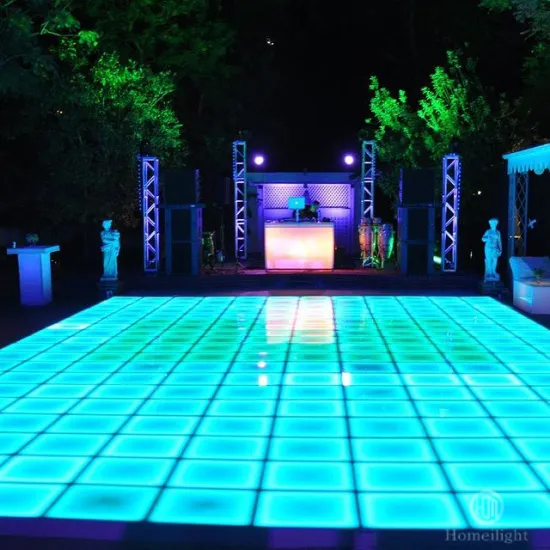 RGB LED Dance Floor Tiles with Remote Control for Events and Weddings