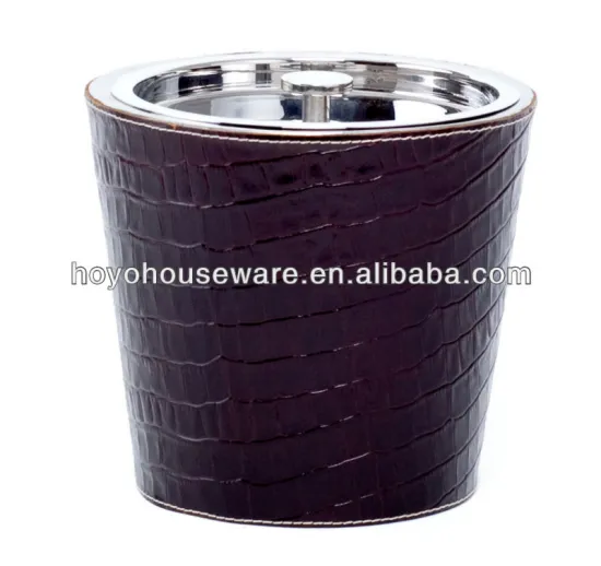 PU leath ice bucket wiht lid
