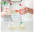 Christmas Holiday Silicone Magnetic Cocktail Glass Markers