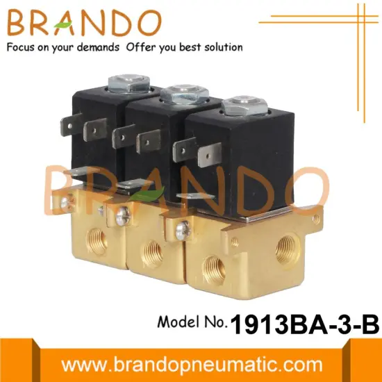 Multi-Port 3 Group Water Air Brass Solenoid Valve