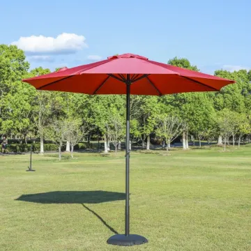 Outdoor Central Column Garden Sun Umbrella: Sunshade, Rainproof Patio Umbrellas & Beach Umbrellas