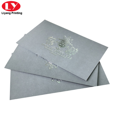 350gsm Silver Foil Gray Color Business Cards Printing