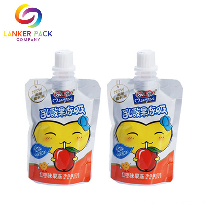 Fad Approved Custom Doypack Juice Pouches With Spout