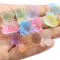 3D Resin Pendant Charm Gradient Ramp Color Bear with 2mm Hole for Key Chain Accessory Children Bracelet Pendant Making