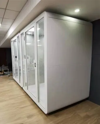 soundproof acoustic booth with office seating