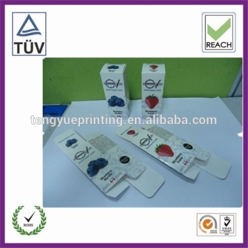 clear square plastic display box //e-liquid cardboard display box