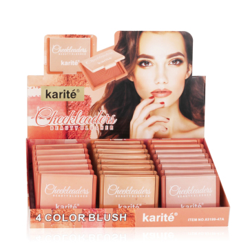 Private Label Long-Lasting 4-Color Peach Blush Palette