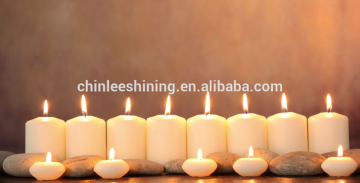 Shrink bag, cellophane packing white candles