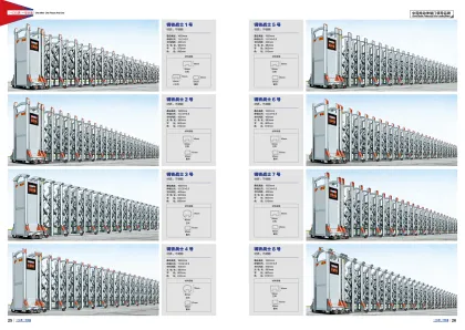 Luxury Modern Automatic Accordion Folding Driveway Gate Wrought Iron Telescopic Electric Sliding Turnstile